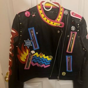 Heavy Duty Women’s Leather Biker Jacket size XL